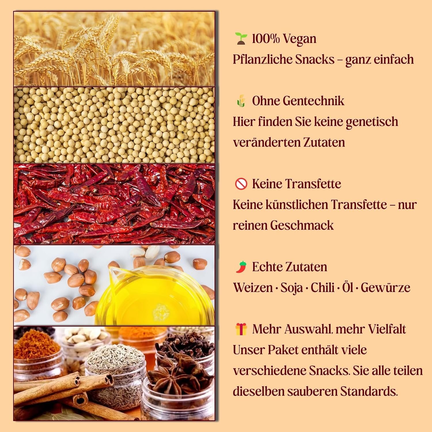 LATIAO ProbierSet - 6er Pack scharfe Snacks | Traditioneller chinesischer Weizensnack mit einzigartigem Geschmack - Image 2